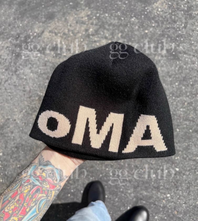OMA ビーニー黒 oma ビーニー ブラック 男女兼用 - メルカリ