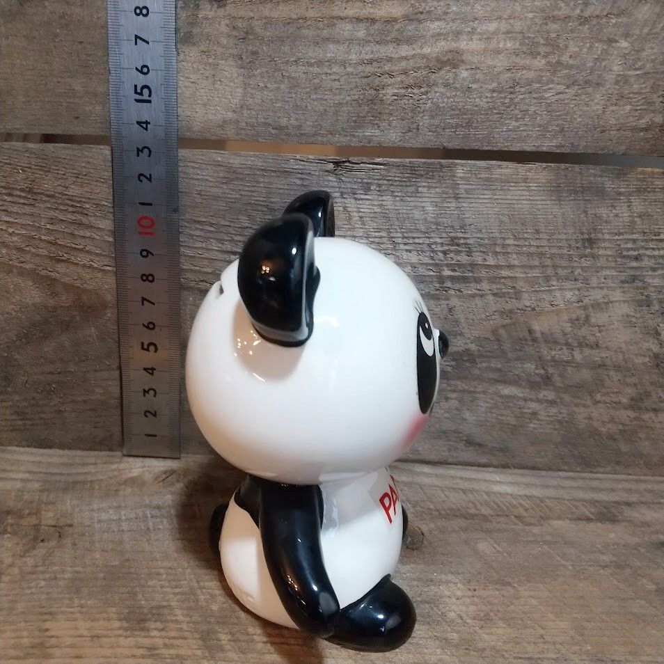 ルネパンダ 内藤ルネ 貯金箱 ミスターパンダ 昭和レトロ 昭和レトロ 内藤ルネ パンダ 陶器製 貯金箱【MR PANDA】