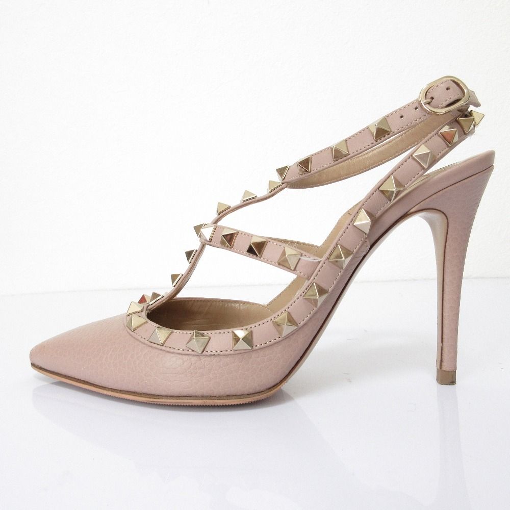 VALENTINO GARAVANI ヴァレンティノ レザー ロックスタッズ ポイン  