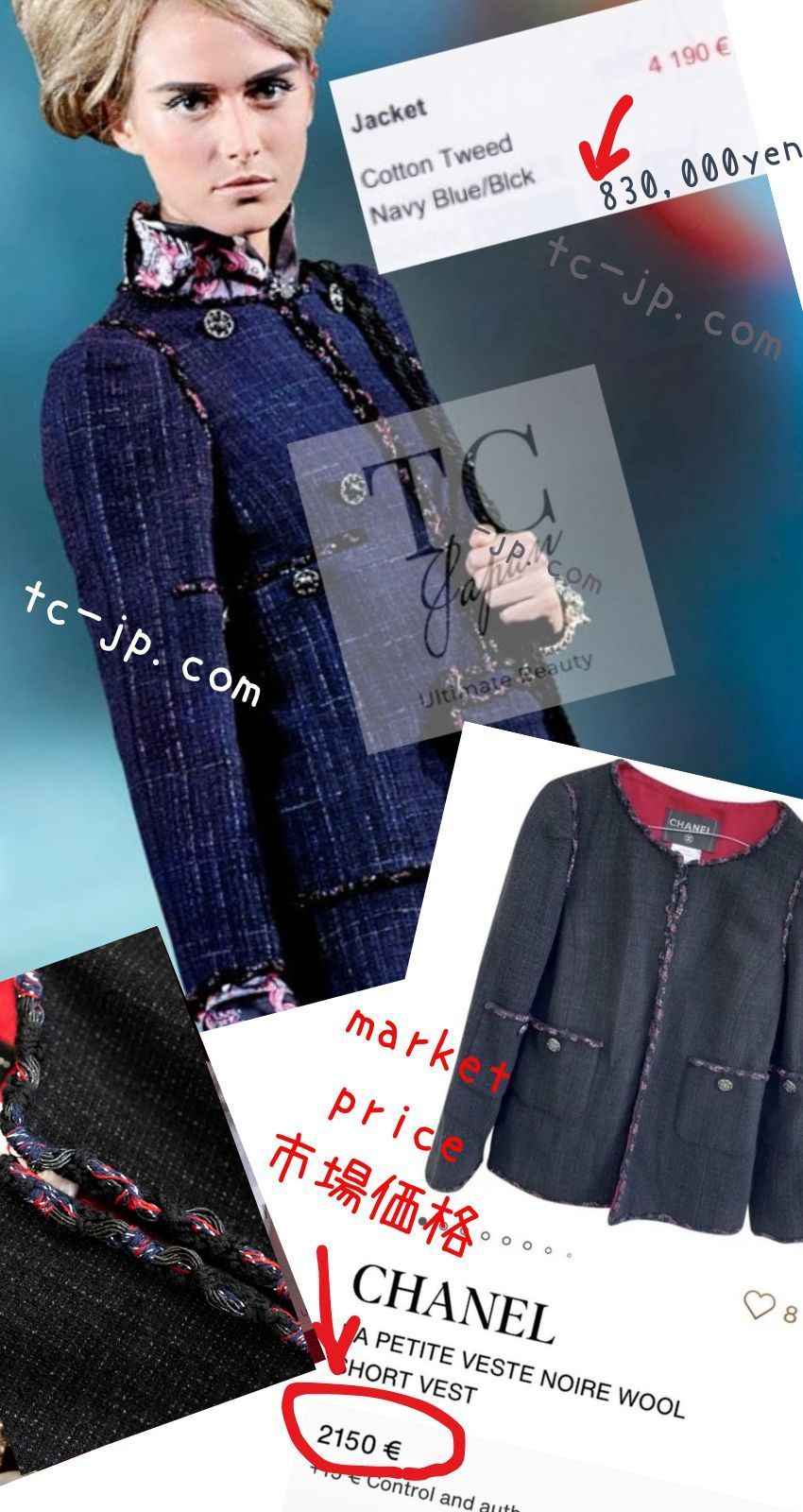 シャネル ジャケット CHANEL 黒 ブラック レッド ウール シャネル ジャケット CHANEL 黒 ブラック レッド ウール