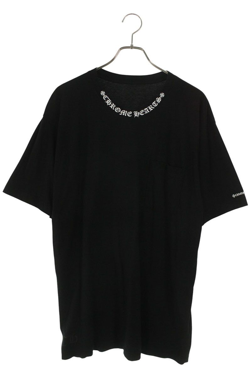 クロムハーツ CH T-SHRT 1 ネックロゴプリントTシャツ メンズ XL