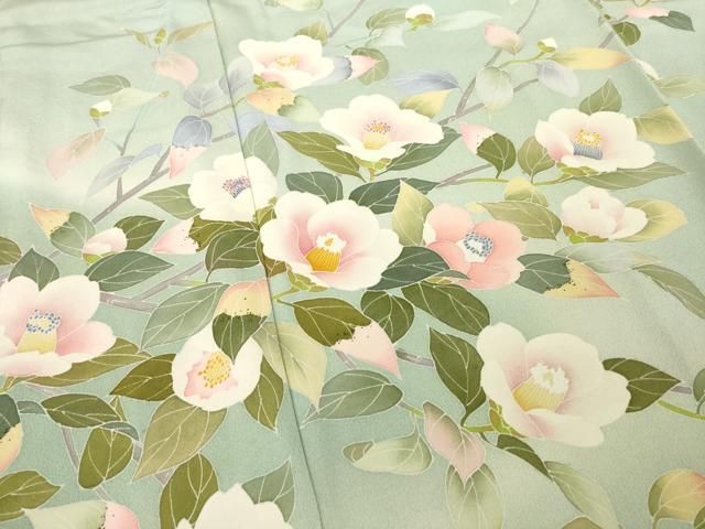 平和屋着物○十日町友禅作家 一梗 訪問着 枝花文 暈し