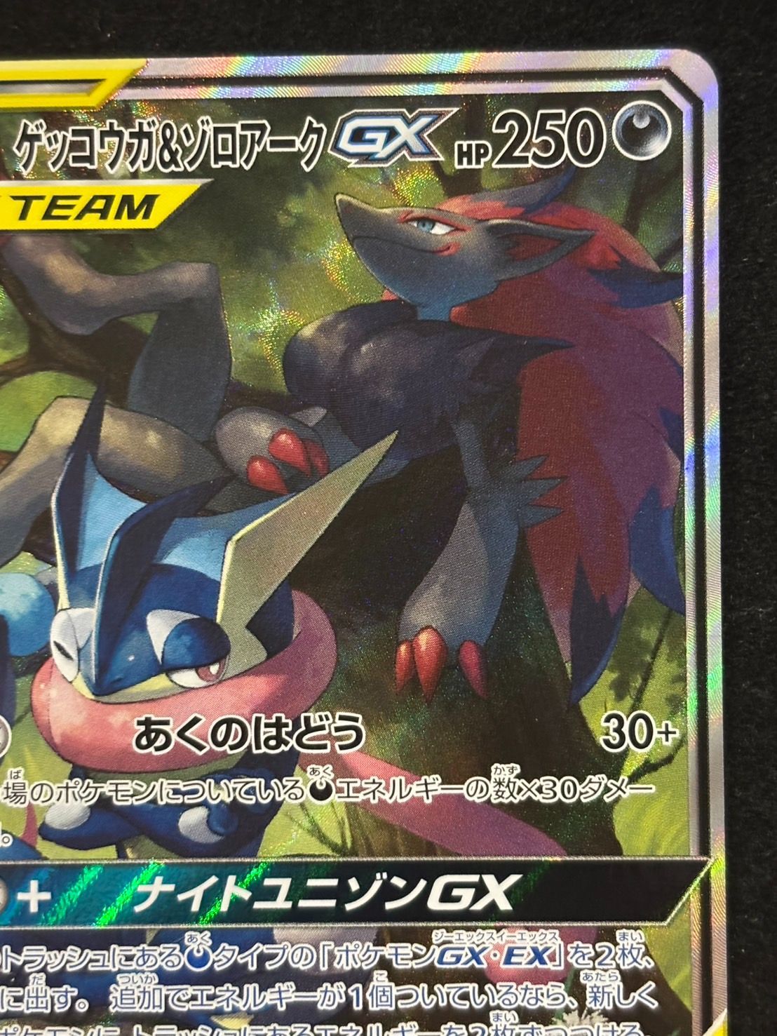 ゲッコウガ&ゾロアークGX ナイトユニゾン ポケカ】ゲッコウガ＆ゾロアークGX RR SM9a ナイトユニゾン