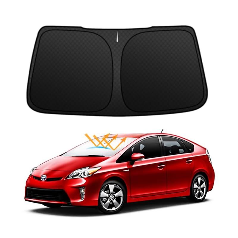 【令和6年 厚い5層構造】BLUESEATEC プリウス 30系 フロントサンシェード PRIUS 30系 日よけ シェードカーテン ZVW30 ZVW35 フロントガラス 高密度生地 厚手材質5層構造 日よけ 暑さ対策 内装劣化防止 