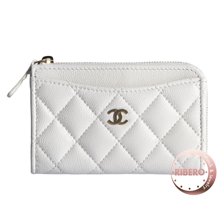 CHANEL シャネル フラグメントケース カードケース コインケース マトラッセ ホワイト【中古】 - メルカリ