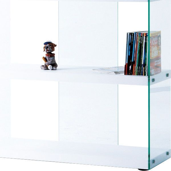 ディスプレイグラスシェルフ ４段 W83×D31.5×H149cm No.624 ホワイト MARWIL-DEMENAGEMENTS_CH