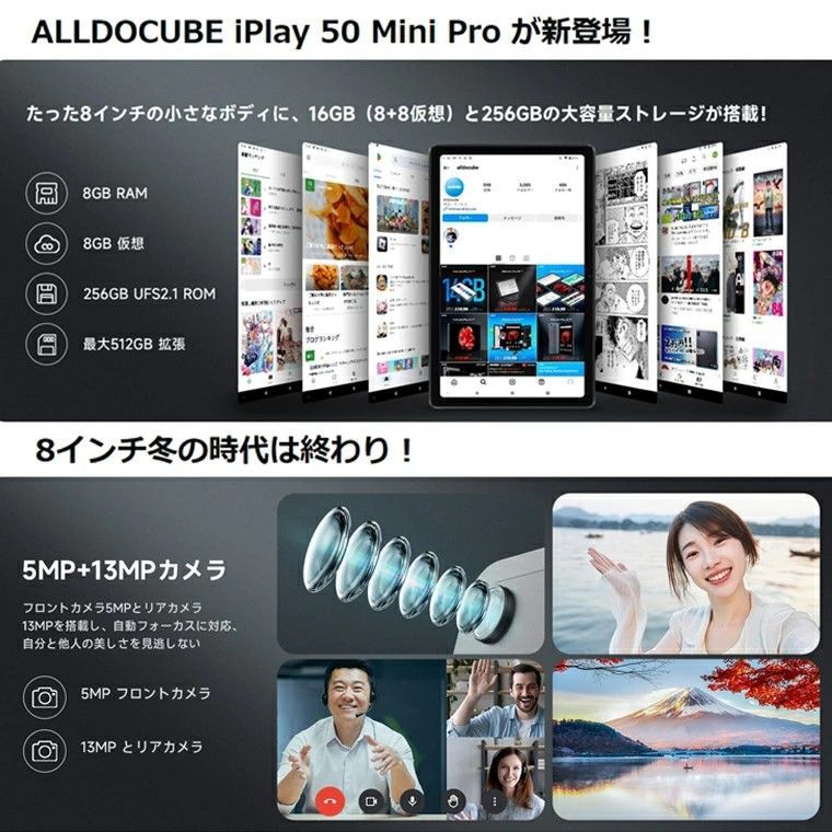 人気NO.１ 【2023 NEWモデル】ALLDOCUBE iPlay 50 Mini Pro 8.4インチ