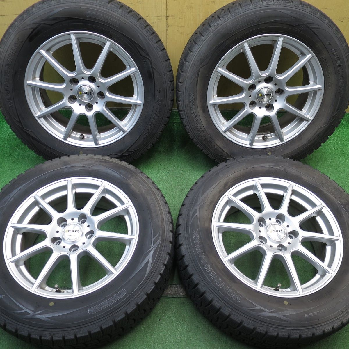 バリ溝 9分 スタッドレス 215|65R16 ダンロップ ウインターマックス WM01 smart MANARAY SPORT スマート マナレイ スポーツ PCD114.3|5H 5052701NJス