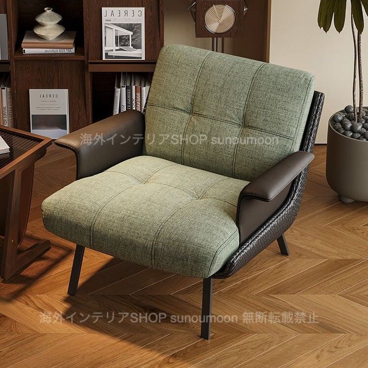 ビンテージ ラタンリクライニングチェア オットマン付き 籐家具 1人掛けソファー ヴィンテージ ラタン 籐 リクライニング チェア 昭和レトロ 昭和レトロ