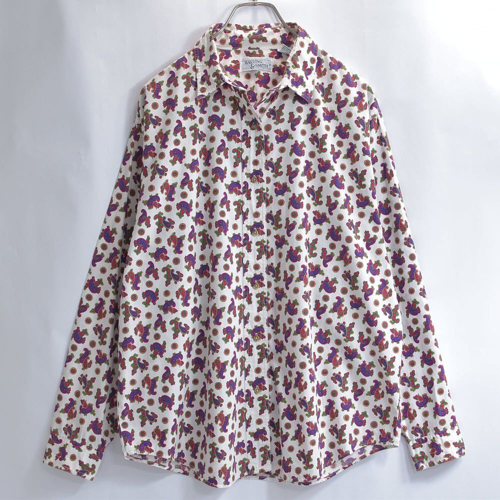 90s HASTING & SMITH レトロデザイン ペイズリー柄 総柄 90s HASTING & SMITH レトロデザイン ペイズリー柄 総柄