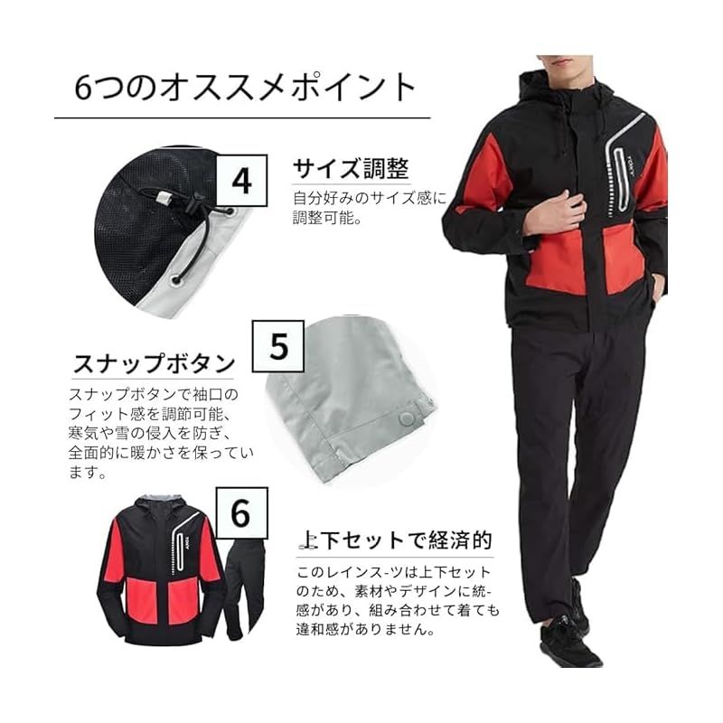 【Kappa】ゴルフレインウェア(上下セット) レインコート 上下セット メンズ レインウェア 耐水圧20,000mm