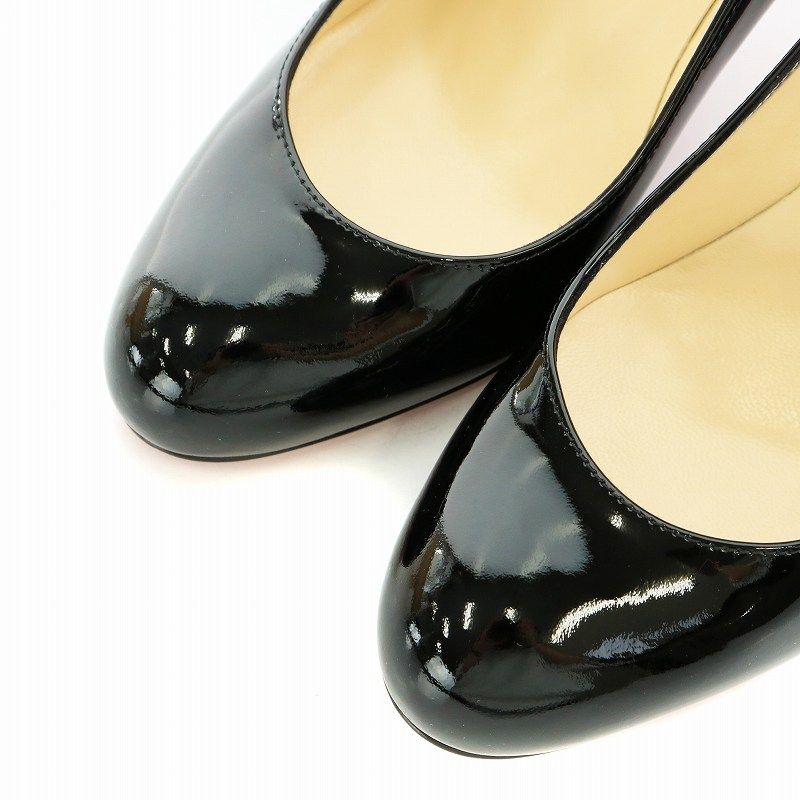 クリスチャンルブタン Christian louboutin SIMPLE PUMP 85 PATENT CALF パンプス ピンヒール  パテントレザー エナメル 36 23cm 黒 ブラック 3080263 ■GY18 /MQ