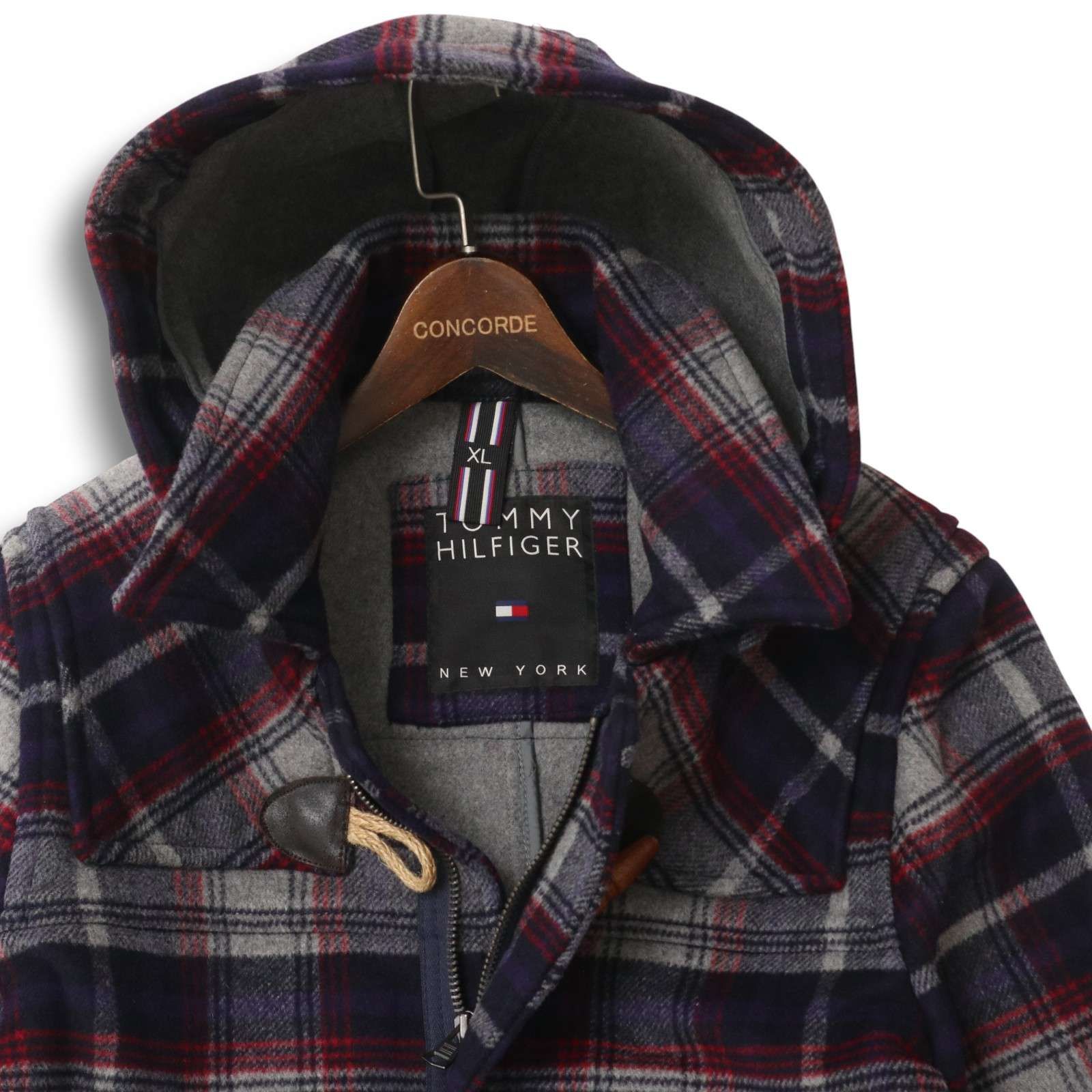 TOMMY HILFIGER トミーヒルフィガー 秋冬 ウール☆ チェック ダッフル