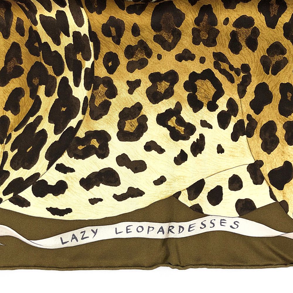 HERMES エルメス スカーフ カレ90 Lazy Leopardess レイジー 