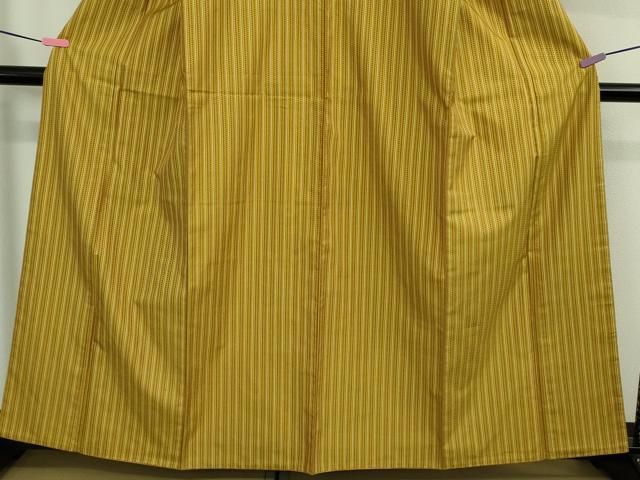 平和屋本店□超希少 本場黄八丈 東京都無形文化財 山下めゆ 紬 市松