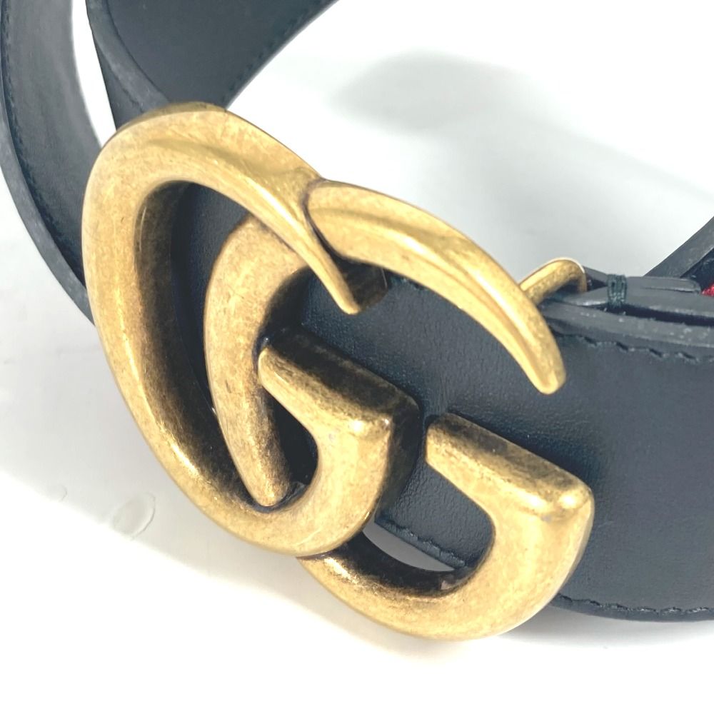 GUCCI レザー GGロゴ ベルト GUCCI GG PATTERNED EMBOSSED LOGO BUCKLE LEATHER BELT/グッチ