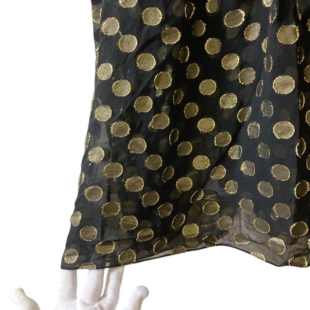 良品 DOLCE&GABBANA ドルチェアンドガッバーナ ドット シルク シアー  