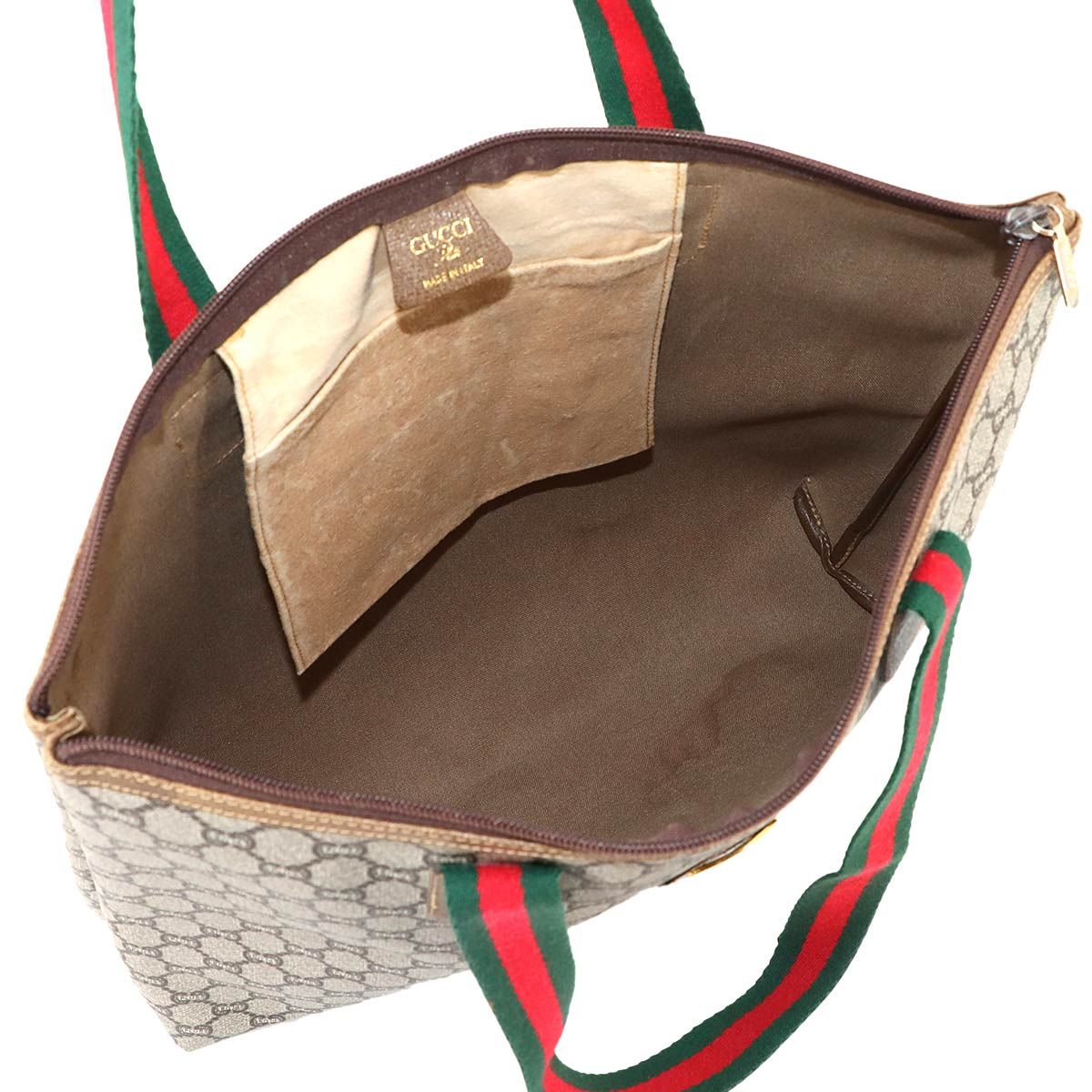 グッチ GUCCI グッチプラス シェリーライン トート バッグ PVC レザー 