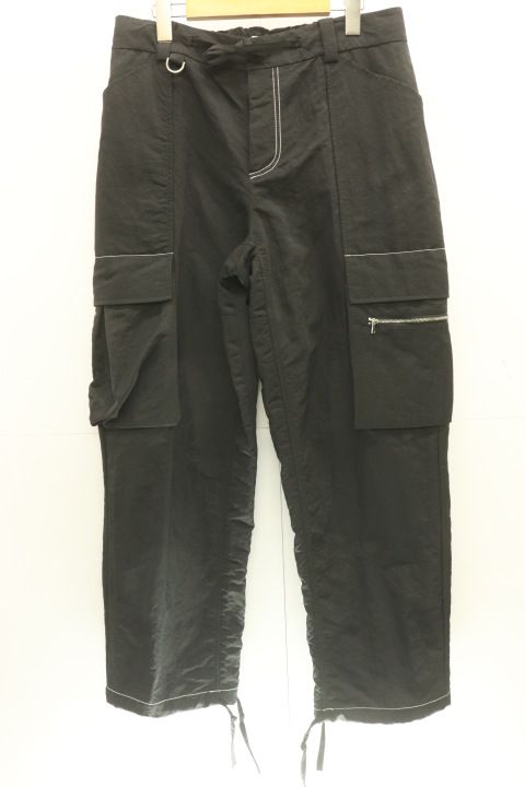 【中古】 FFIXXED STUDIOS メンズジャージパンツ M ナイロンパンツ FFIXXED STUDIOS M 黒 ブラック 無地