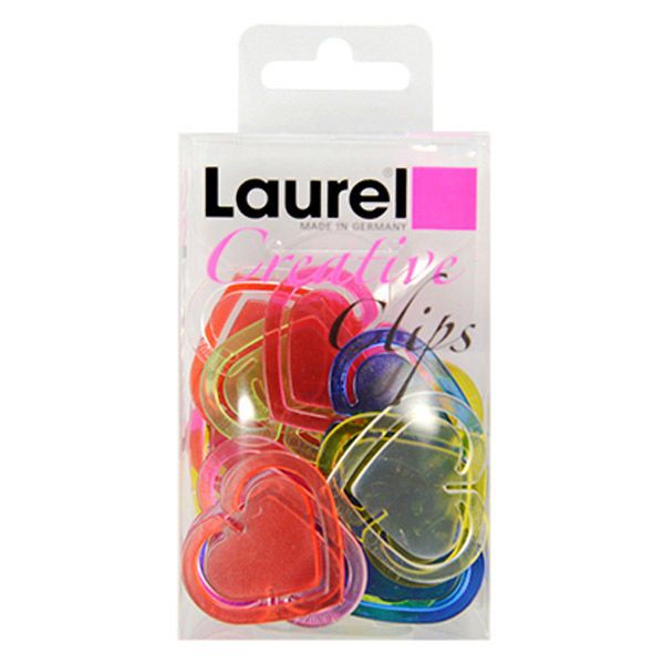 まとめ買い LAUREL ローレル クリスタルプラスチッククリップ ハート型 30×36mm アソート 25個入 1408-96 ×10セット