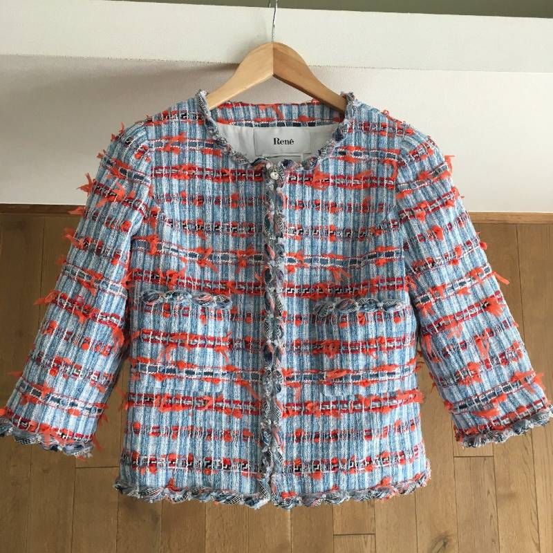 美品　ルネ　Rene ファンシーツイード　マリアケント　ツイードジャケット 極美品 Rene（ルネ） MALHIA KENT 社製 マリアケント ツイード