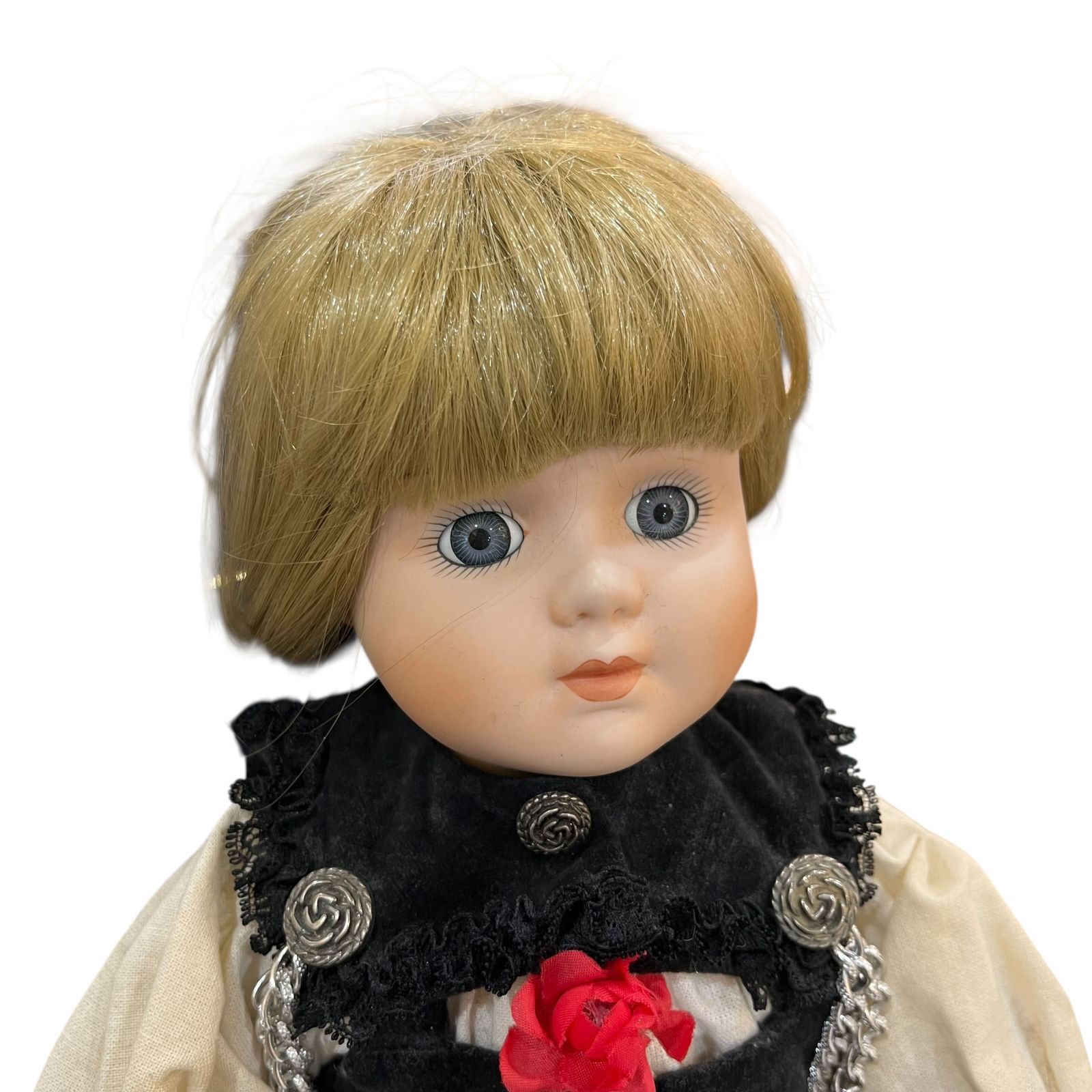 ※アンティーク·ビスクドール/ポーセリン陶器/ 当時物○メーカー不明○ アンティーク ポーセリンドール スイス ビスク