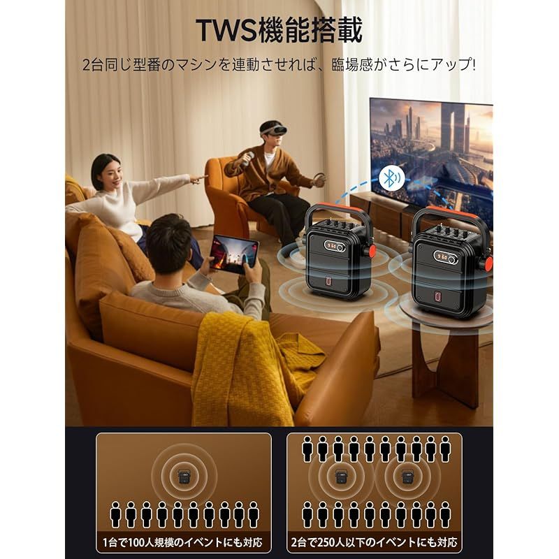 JYX ワイヤレスマイク スピーカーセット 拡声器 Bluetooth 5.0対応 低音強化機能搭載 充電式 ポータブル ホームパーティー カラオケ 街頭スピーチ 会議 学校行事 セミナー 室外 防災 路上ライブ イベントなどに適用 1 WWW_TRAVELLANDINDIA_COM