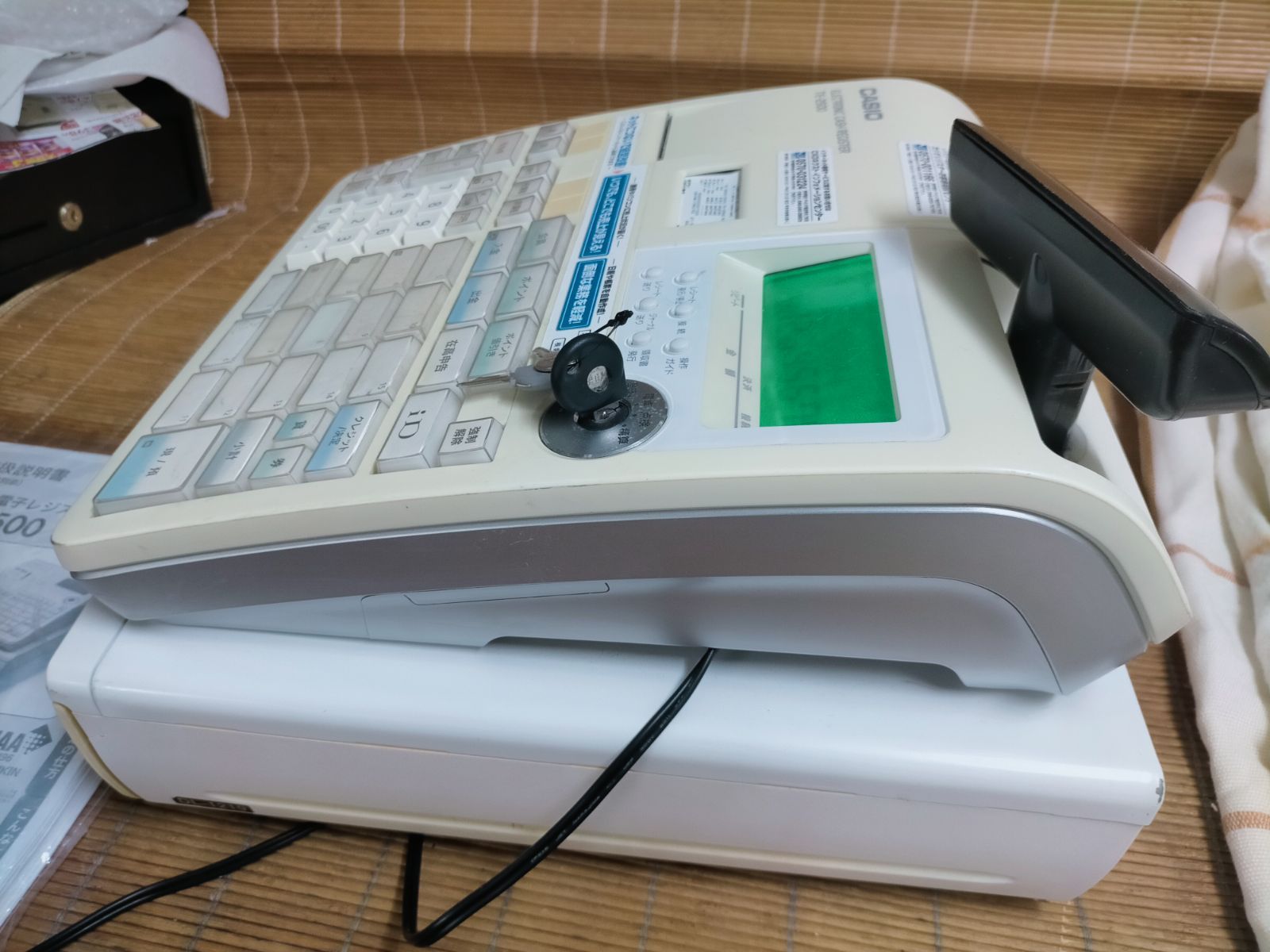 人気の黒1/25設定無料TE-2500物販向15部門カシオインボイスレジスター ネットレジTE-2500-15S - スタンダードシリーズ｜電子レジスター