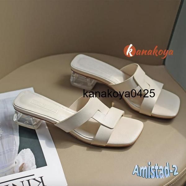 ミュール レディース サンダル 春 夏 ローヒール スクエアトゥ レザー エレガント 大人 おしゃれ きれいめ 韓国 sZXv 809