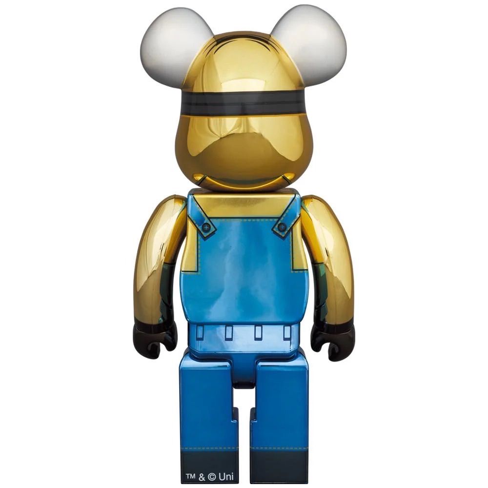 新品未開封品　BE@RBRICK ベアブリック　ミニオン1000％ 未使用】BE@RBRICK ベアブリック minions ミニオン DAVE CHROME Ver