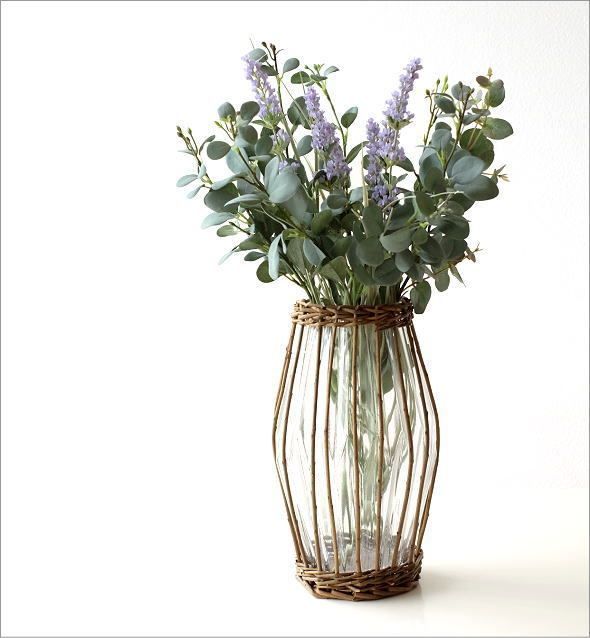 人気の福袋 当店在庫してます 新品 未使用 フラワーベース ガラス 花瓶 花びん おしゃれ 柳 蔓 自然素材 ナチュラル 花瓶 Emprendimiento Udd Cl Emprendimiento Udd Cl