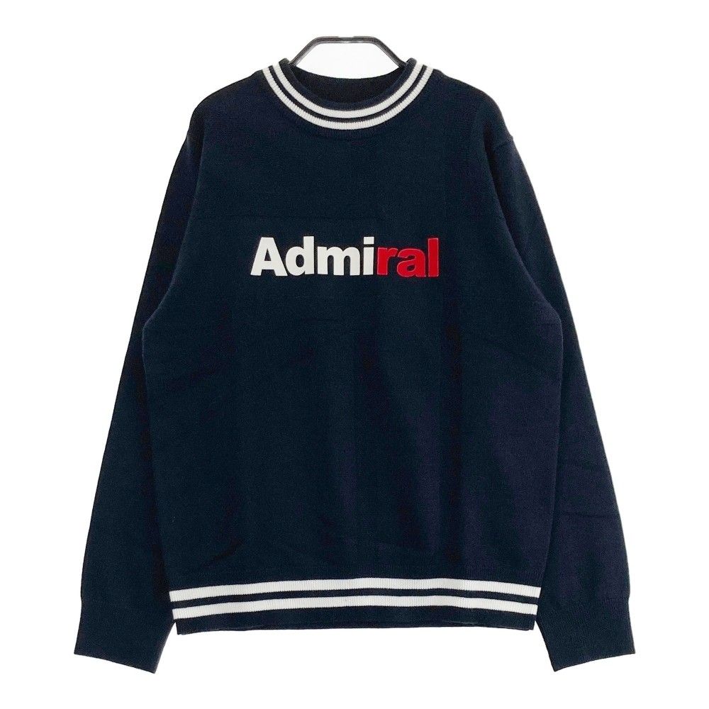 サイズ：L ADMIRAL アドミラル 2023年モデル ウール混 ニットセーター ユニオンジャック ブラック系 [240101426938] ゴルフウェア レディース ストスト サイズ：L ADMIRAL アドミラル 2023年モデル ウール混 ニット