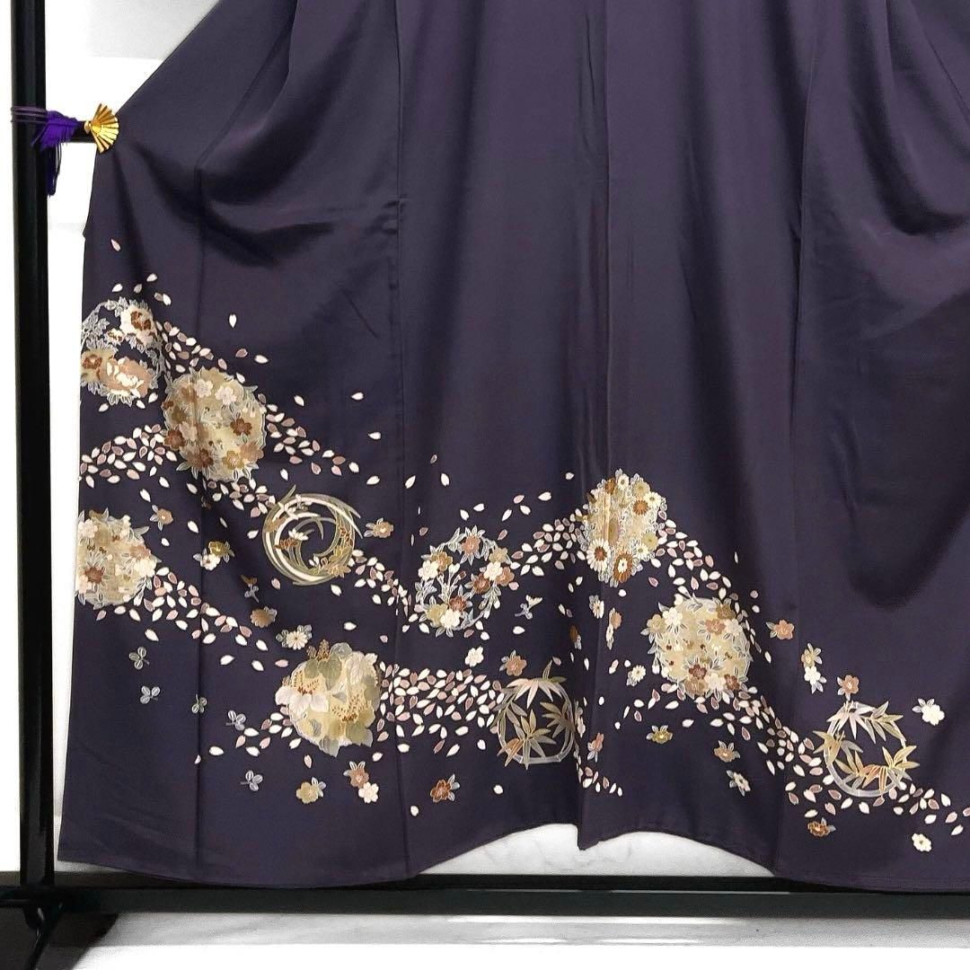 色留袖　金彩　花紋　桜　菊　牡丹　桐の花　竹　着物　071a d 色留袖 金彩 花紋 桜 菊 牡丹 桐の花 竹 着物 071a d - メルカリ