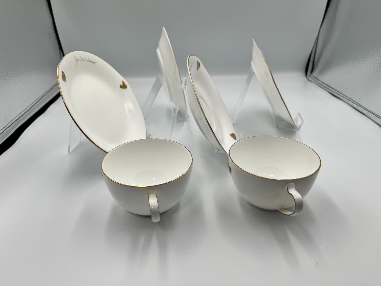 ケーキプレート2枚付き Yves Saint Laurent イヴサンローラン カップ-ソーサー 2客セット