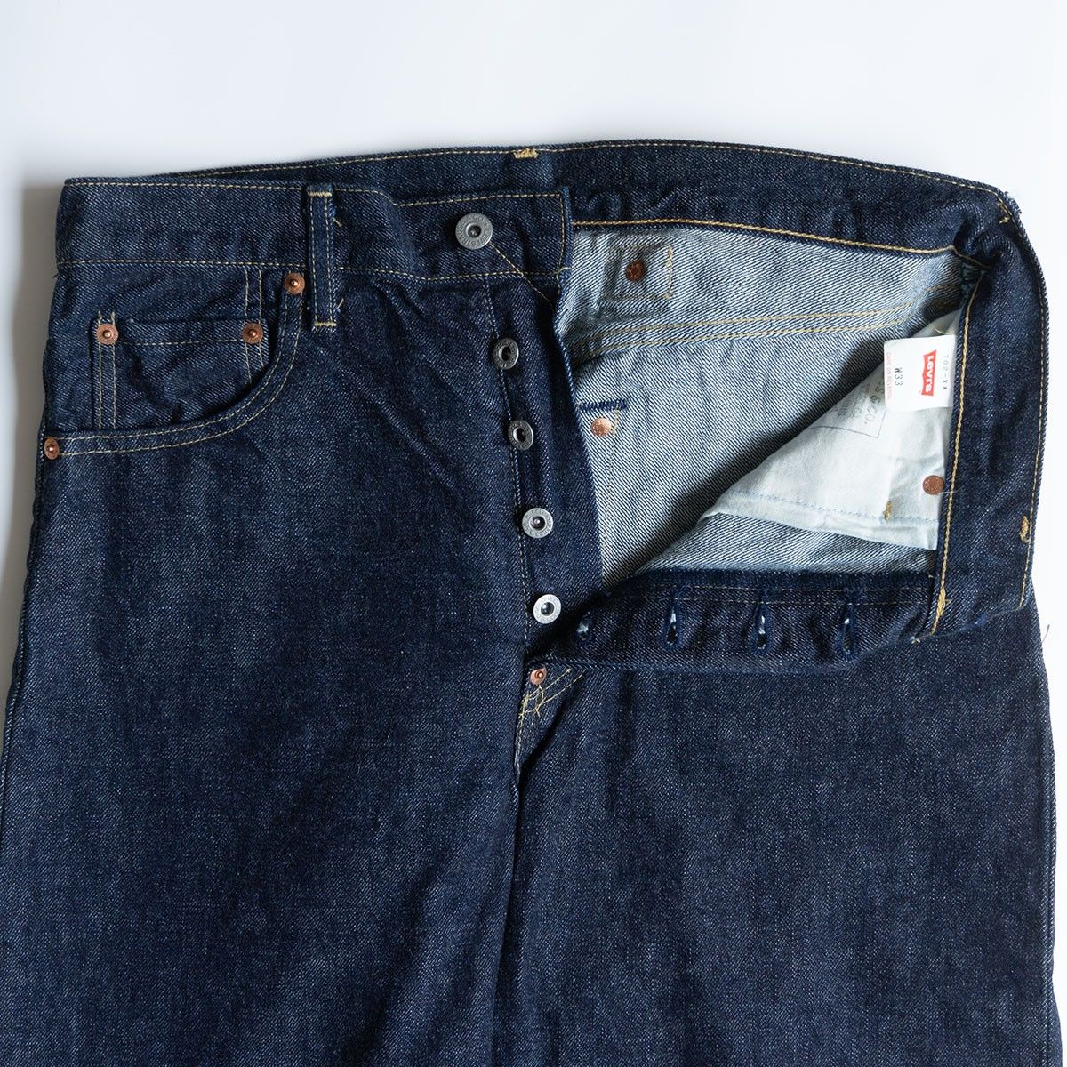 濃紺 Levi's 702XX W36 BIGE 日本製 復刻 デニム Levi's リーバイス 50S-XX デニムパンツ 日本製復刻 ビッグE 赤