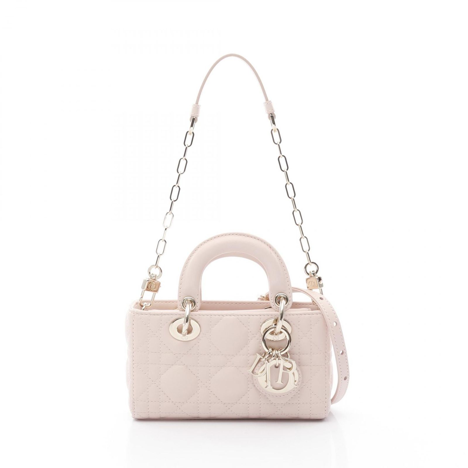 Christian Dior クリスチャンディオール LADY D-JOY マイクロ カナージュ ハンドバッグ