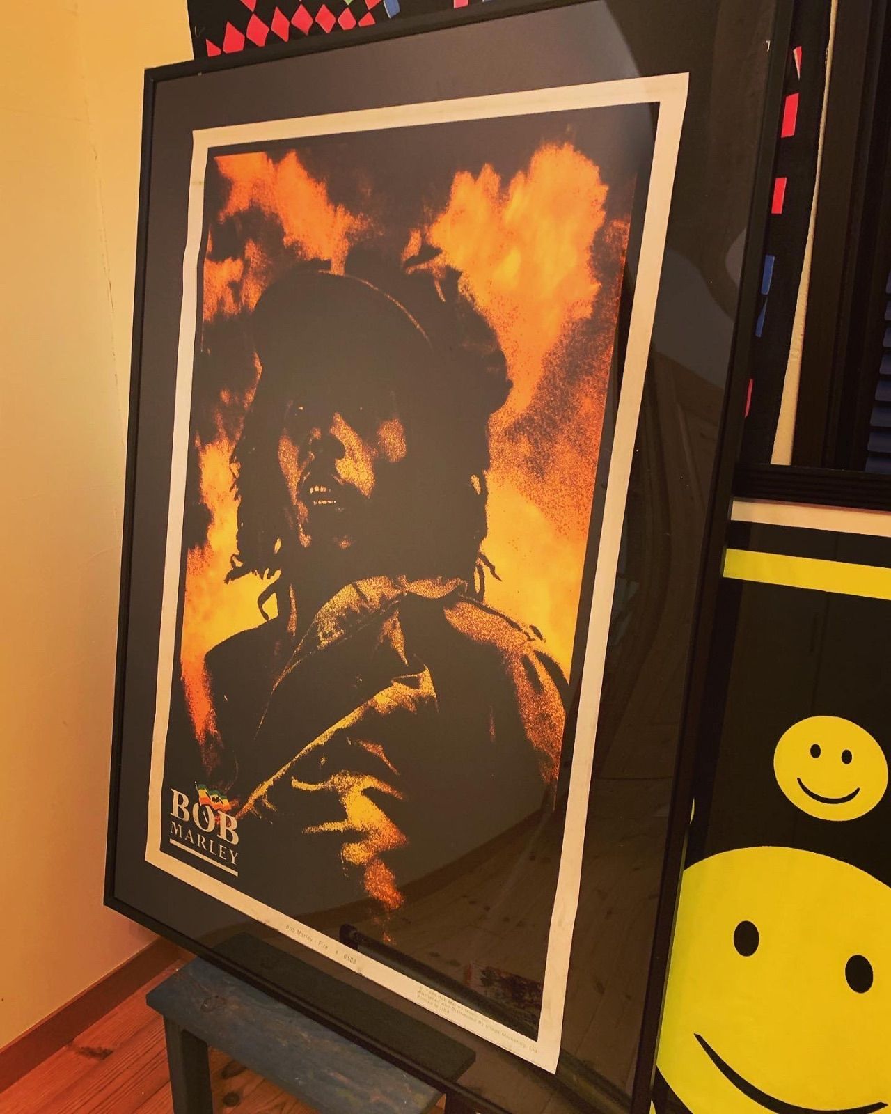 90'sヴィンテージ ブラックライトポスター BOB MARLEY COLORS