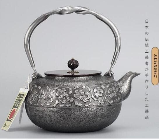 品質保証☆鉄瓶 南部鉄器 砂鉄製 手作り コーティングなし老鉄瓶