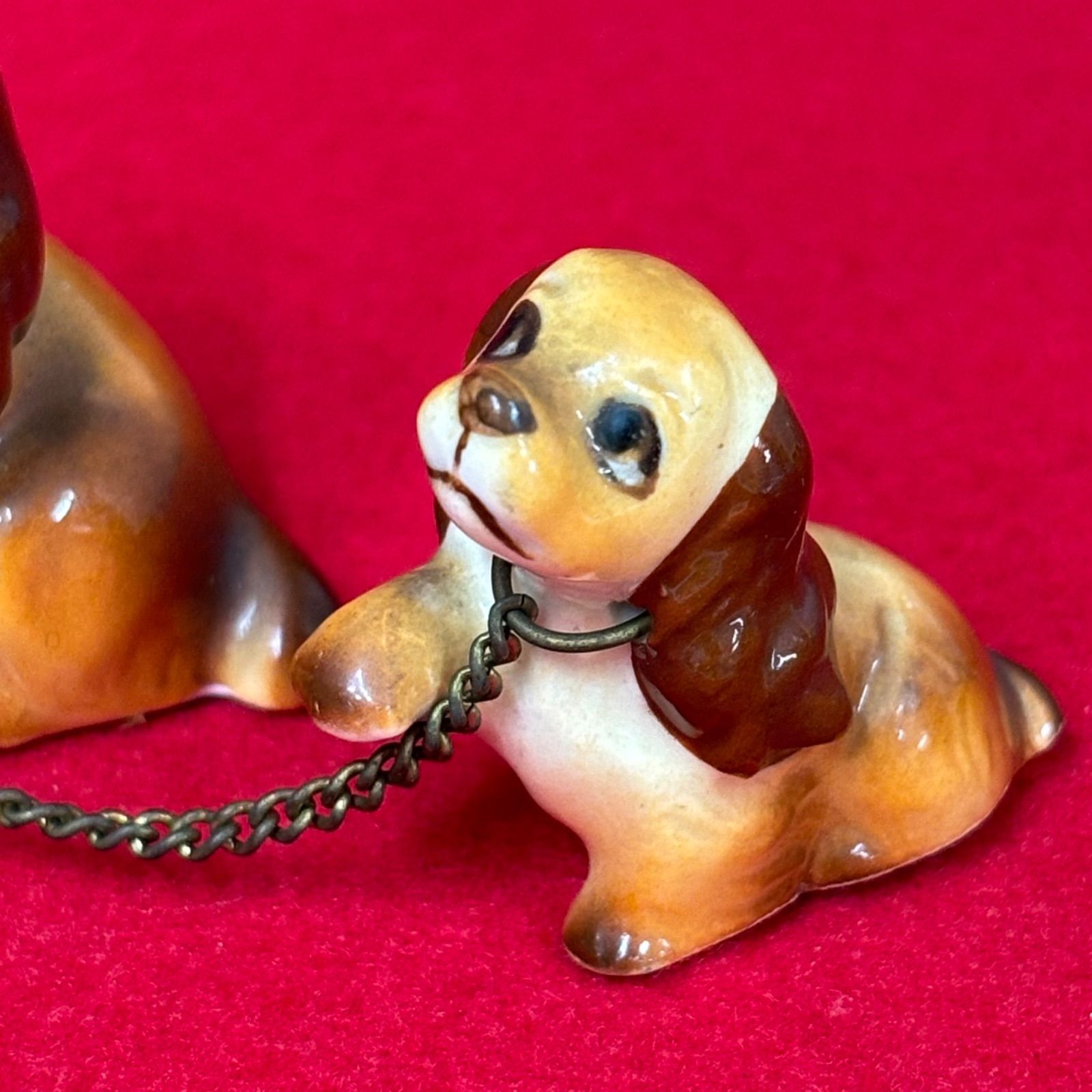 レア 昭和レトロ 犬 犬の親子 陶製人形 置物 3個セット 値下げ⭐️当時