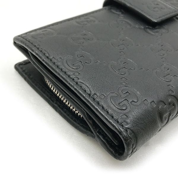 美品 GUCCI グッチ シマ 長財布 財布 ウォレット Gチャーム ブラック