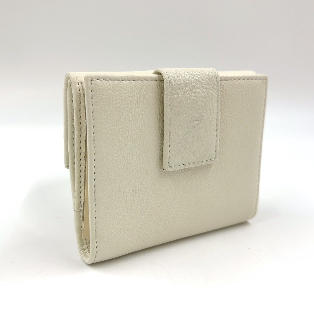 GUCCI GGキャンバス プリンシー シェリーライン Wホック財布 レザー×キャンバス オフホワイト×マルチ 財布 ゴールド 167466