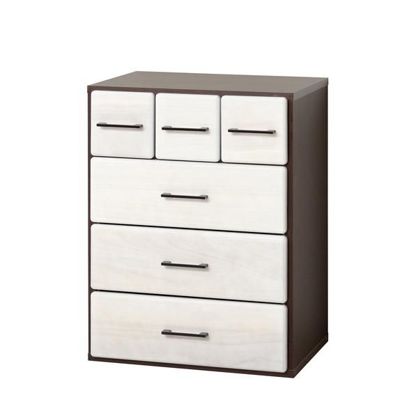 新品] クロシオ(Kuroshio) 天然木自在チェスト6D 引き出し タンス 衣類