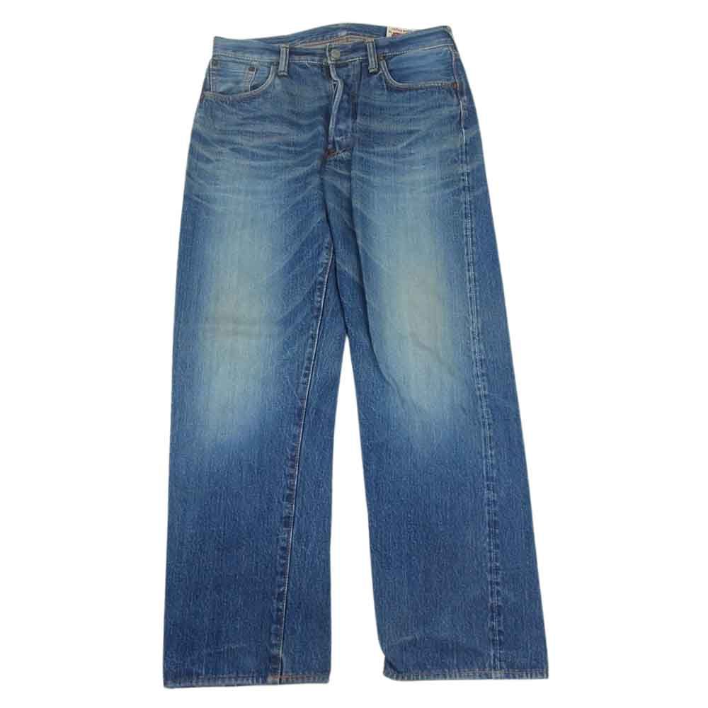 EVISU エヴィス PARIS パリス レッド カモメ ペイント 赤耳  デニム パンツ インディゴブルー系 30【中古】
