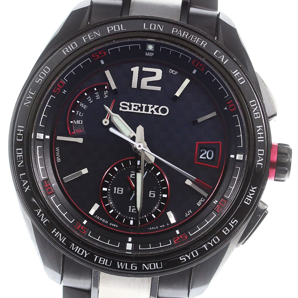 セイコー SEIKO SAGA267/8B63-0AS0 ブライツ フライト エキスパート ソーラー電波 メンズ美品箱・保証書付き_761358