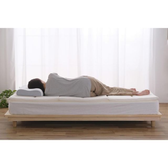 アイリスオーヤマ エアリーマットレス シングル MARS-6S 6つ折りタイプ 丸ごと洗える 抗菌防臭 収納ケース付き