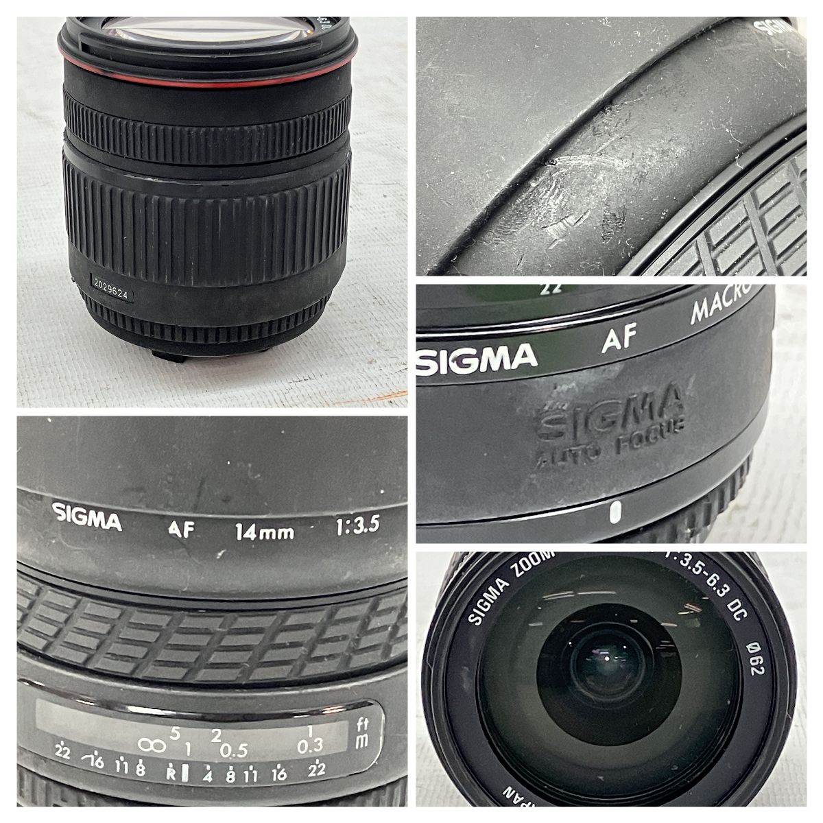 ジャンク SIGMAレンズ4本セット SIGMA レンズ 4点 おまとめ ニコン用 シグマ Nikon カメラ