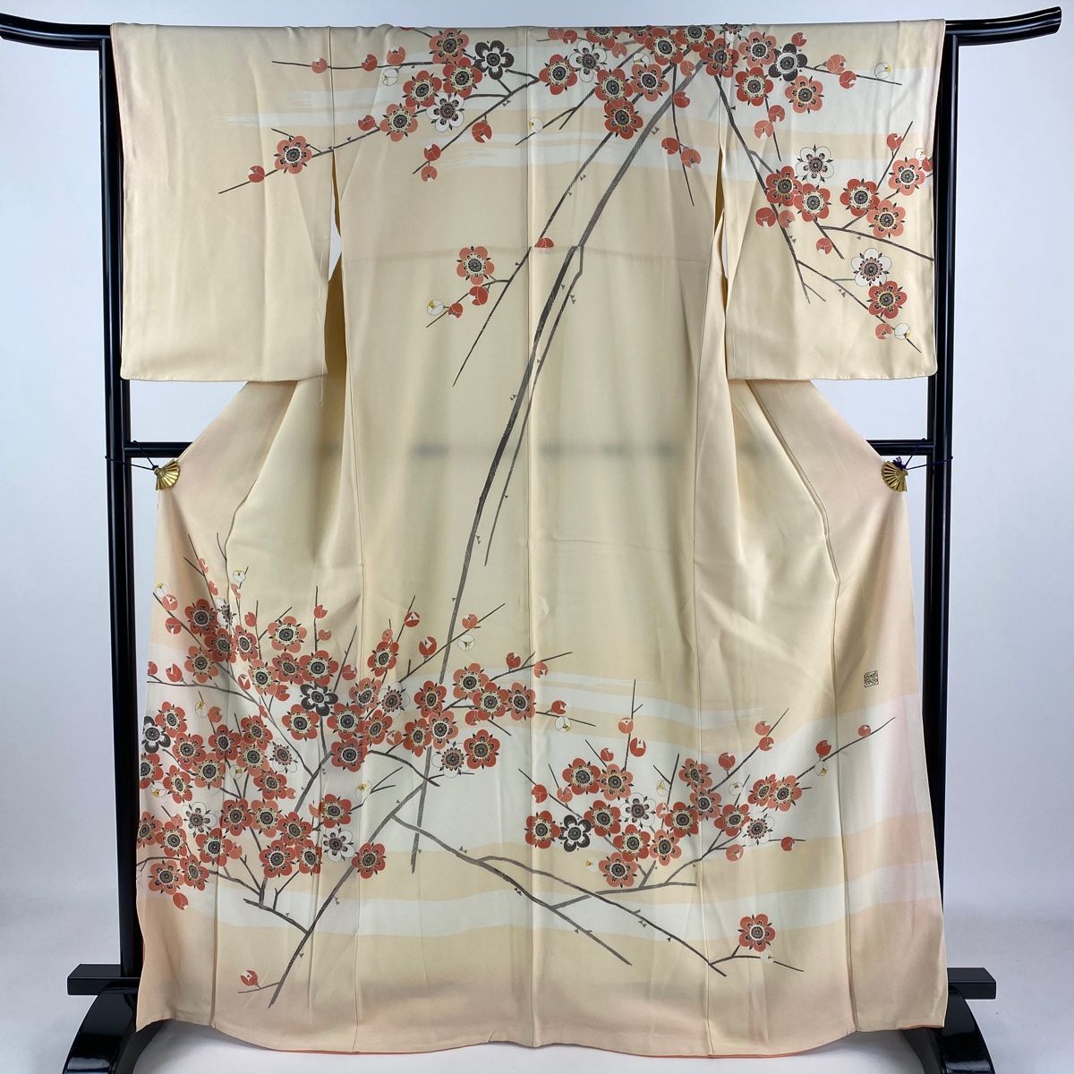 平和屋本店□極上 十日町 名門 滝泰謹製 訪問着 おぼろ染め 襲絞り  