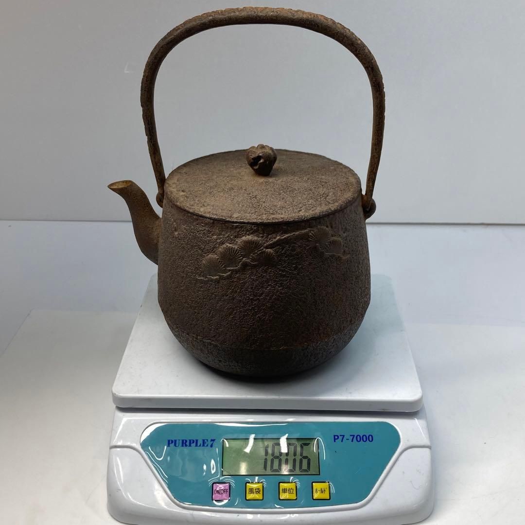 松葉紋 鉄瓶