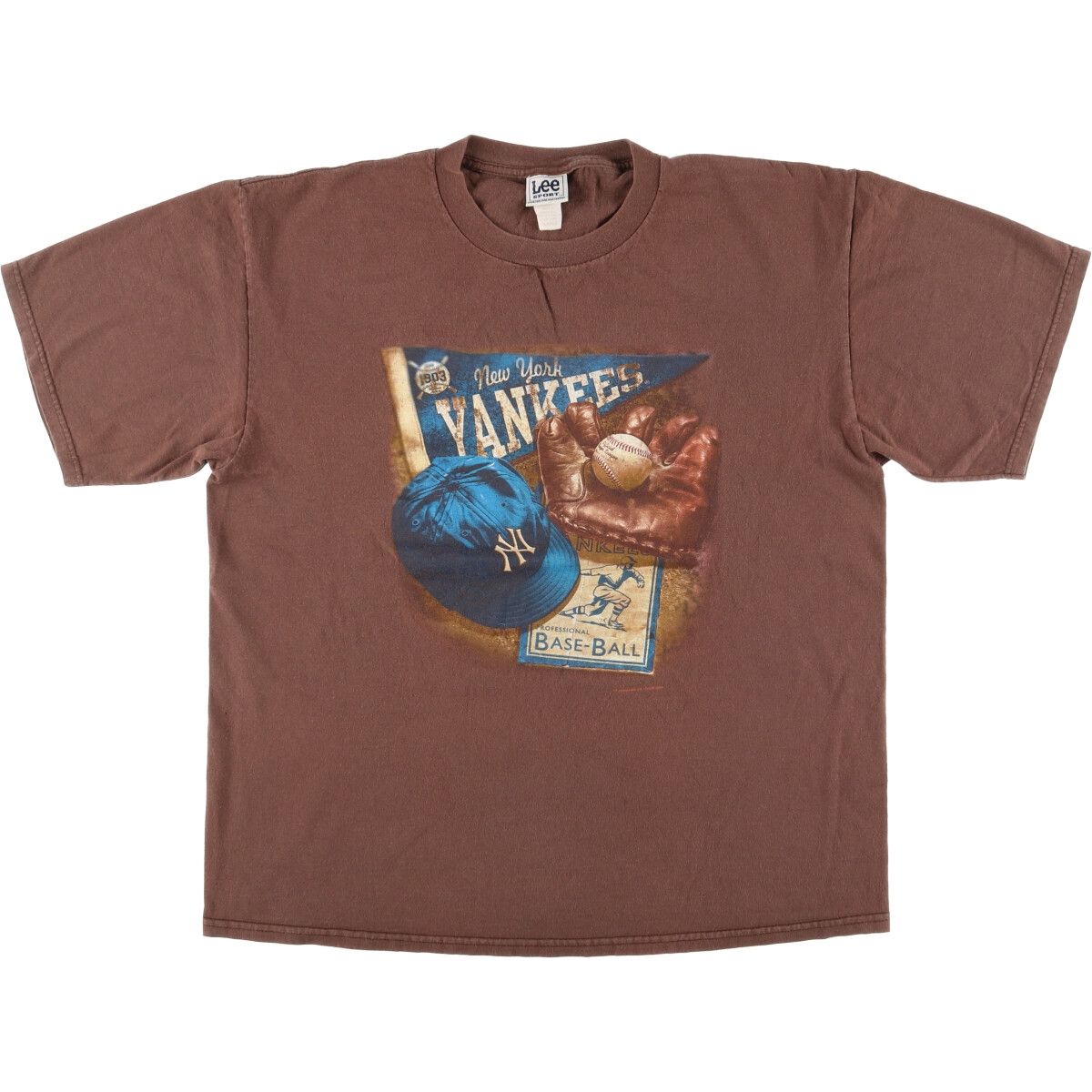 古着 リー Lee MLB NEW YORK YANKEES ニューヨークヤンキース スポーツプリントTシャツ メンズXL/eaa436654