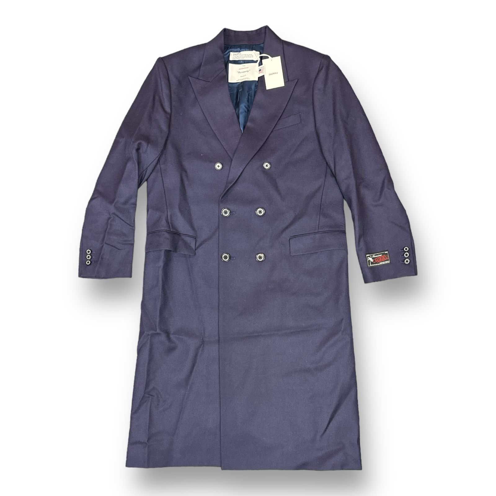 定価104,500円 DAIRIKU 23SS ロングテーラードジャケット 定価104500円 新品 DAIRIKU 23SS Long Double Tailored JKT ロング